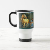 Mug De Voyage Fille indienne indigène avec le cheval en rivière (Gauche)