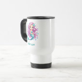 Mug De Voyage Fille Pastel Purple Sirène thème Anniversaire Fave (Devant gauche)