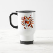 Mug De Voyage filles basketball étoiles orange blanc (Gauche)