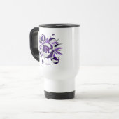 Mug De Voyage filles basketball étoiles violet blanc (Devant gauche)