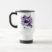 Mug De Voyage filles basketball étoiles violet blanc (Gauche)