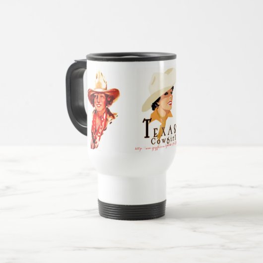 Mug De Voyage "Filles de vaches du Texas" (Devant gauche)
