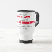 Mug De Voyage Fils drôle en droit (Devant droit)