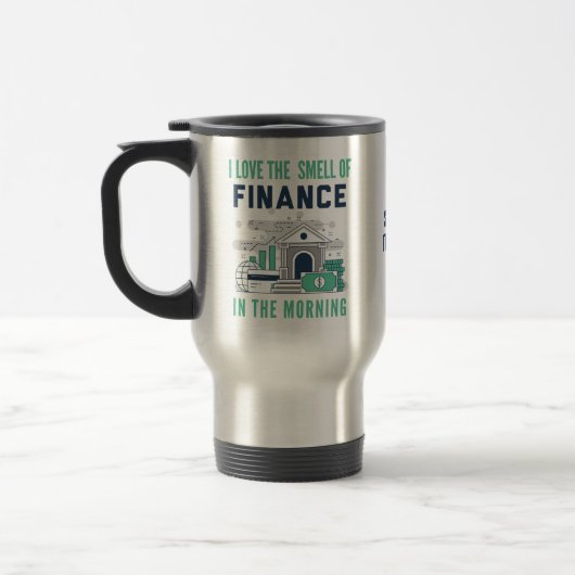 Mug de voyage Finance Drôle (Gauche)