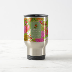 Mug De Voyage Flamant rose Jardin Vert clair