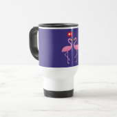 Mug De Voyage Flamant rose Rose Comme Heart Pastel (Devant gauche)