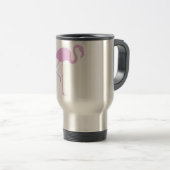 Mug De Voyage Flamant rose rose ouvrier (Devant droit)
