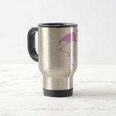 Mug De Voyage Flamant rose rose ouvrier (Devant gauche)