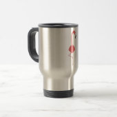 MUG DE VOYAGE FLAMANT ROSE YOGA (Devant gauche)