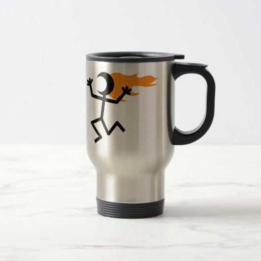 Mug De Voyage Flaming head (Droit)