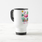 Mug De Voyage Flamingo rose tropicale/Floride (Devant gauche)