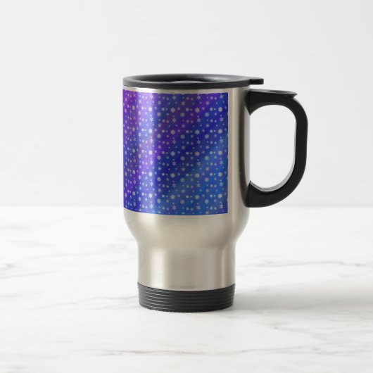 Mug De Voyage Flammes de neige sur Blue (Droit)