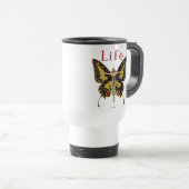 Mug De Voyage Flapper Butterfly Flying Woman Illustration (Devant droit)