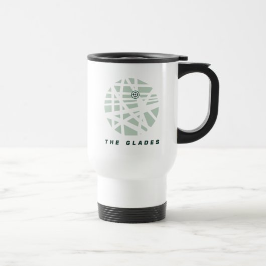 Mug De Voyage Flèche | Carte de la ville de Glades (Droite)