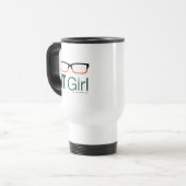 Mug De Voyage Flèche | Graphique de lunettes pour filles IT (Devant gauche)