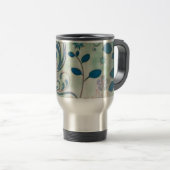 Mug De Voyage Flèches et fleurs grises (Devant droit)
