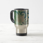 Mug De Voyage Flèches et fleurs grises (Devant gauche)