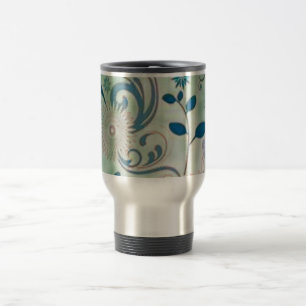 Mug De Voyage Flèches et fleurs grises