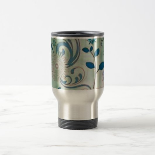 Mug De Voyage Flèches et fleurs grises (Centre)