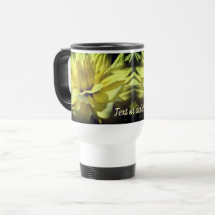 Mug De Voyage Fleur Dahlia Jaune Personnalisée