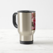 Mug De Voyage Fleur d'aquarelle Stargazer rose lièvre (Devant gauche)