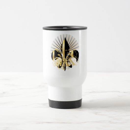 Mug De Voyage Fleur de lis noir et or (Centre)