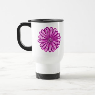 Mug De Voyage Fleur de marguerite africaine, Illustration réalis