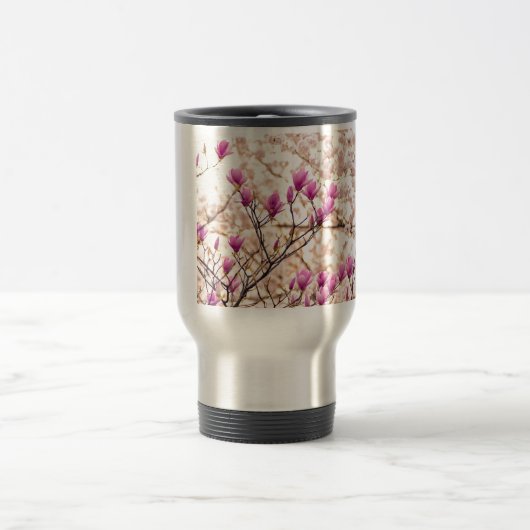 Mug De Voyage Fleur de printemps rose pourpre en floraison (Centre)