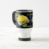 Mug De Voyage Fleur de rose jaune personnalisée (Devant gauche)