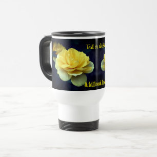 Mug De Voyage Fleur de rose jaune personnalisée
