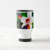 Mug De Voyage Fleur d'Hibiscus avec 2 papillons Tiger Longwing (Centre)