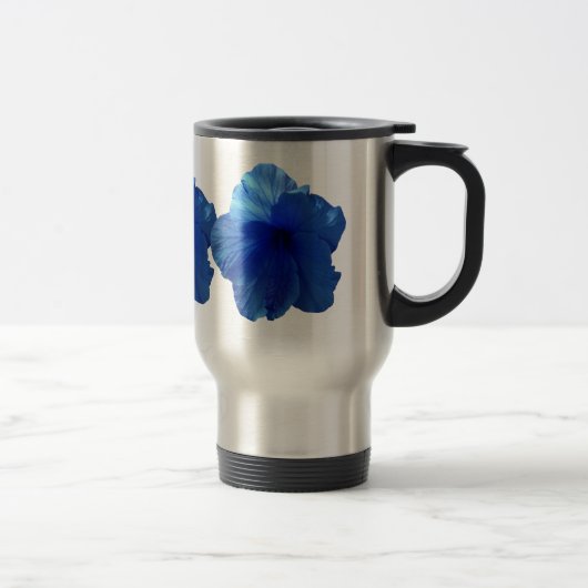 Mug De Voyage Fleur d'Hibiscus bleu (Droit)