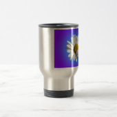 Mug De Voyage Fleur marguerite blanche Flore pourpre Bleu Dégrad (Centre)