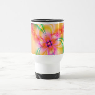 Mug De Voyage Fleur rose avec des rubans