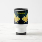 Mug De Voyage Fleur Rosebud Jaune Personnalisée (Centre)