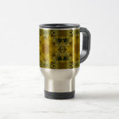 Mug De Voyage Fleur soleil éclate dorée (Devant droit)