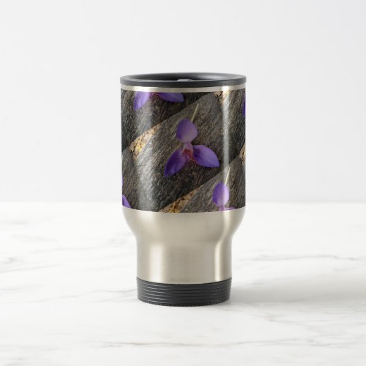 Mug De Voyage Fleur violette sur banc (Centre)