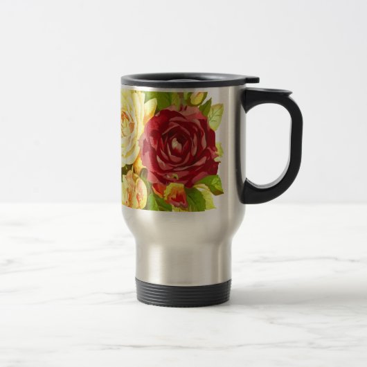 Mug De Voyage fleurie plante rose (Droit)