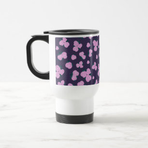 Mug De Voyage Fleurs anciennes violet foncé