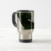 Mug De Voyage Fleurs blanches Acier inoxydable Voyage/Mug de nav (Devant gauche)