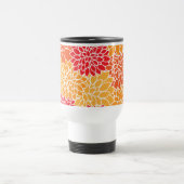 Mug De Voyage Fleurs Dahlia, Motif De Fleurs, Dahlia Orange (Centre)