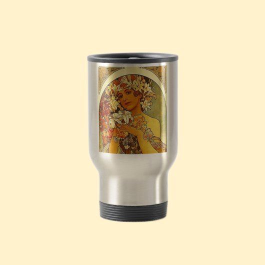 Mug De Voyage fleurs de Mucha