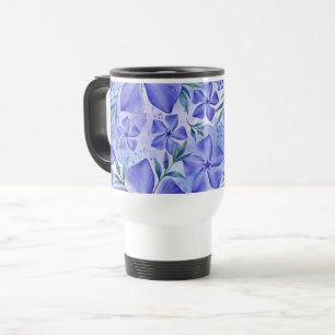 Mug De Voyage Fleurs de Pervenche Bleu Violet Fleurs de Vinca