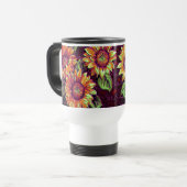 Mug De Voyage Fleurs de soleil (Devant gauche)