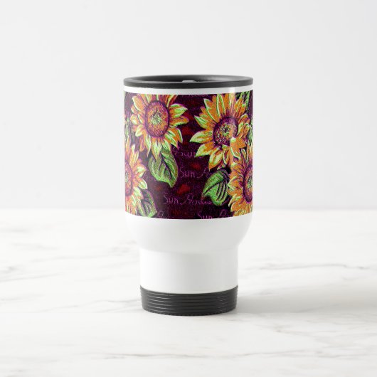 Mug De Voyage Fleurs de soleil (Centre)