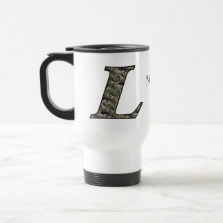 Mug De Voyage Fleurs d'hortensia personnalisées avec initiale de