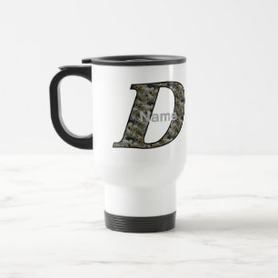 Mug De Voyage Fleurs d'hortensia personnalisées avec initiale de