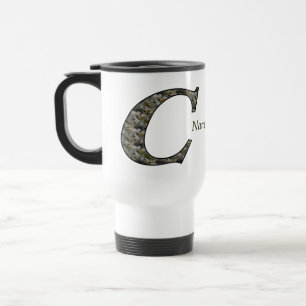 Mug De Voyage Fleurs d'hortensia personnalisées avec initiale de