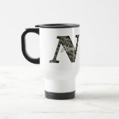 Mug De Voyage Fleurs d'hydrangea à initiale de monogramme N Pers (Gauche)