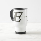 Mug De Voyage Fleurs d'hydrangea personnalisées avec initiale de (Devant gauche)